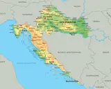 Mapa Chorwacji z zaznaczonymi miastami i regionami. Idealny przewodnik po Chorwacji dla każdego podróżnika.